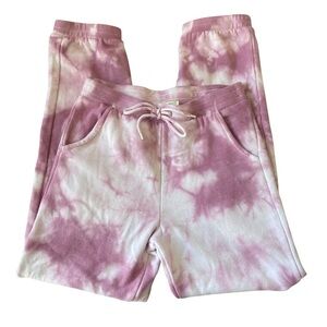 RSQ Kids Tie-Dye Sweatpants in Pink and White